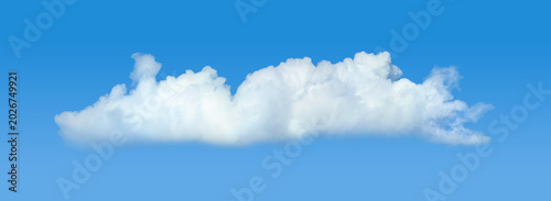Schilderij op canvas One cloud on the blue sky