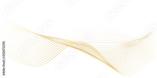 Abstract technology particle wave background. Modern design vector illustration.