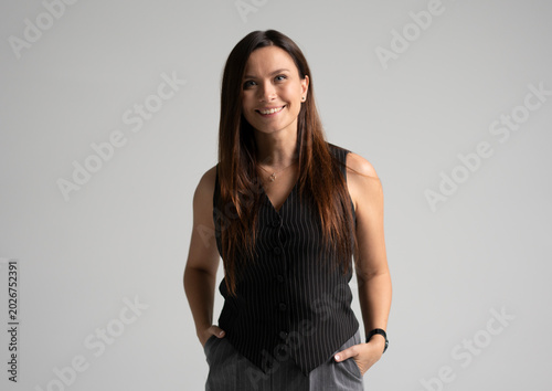 Classic portrait of business woman isolated studio portrait.