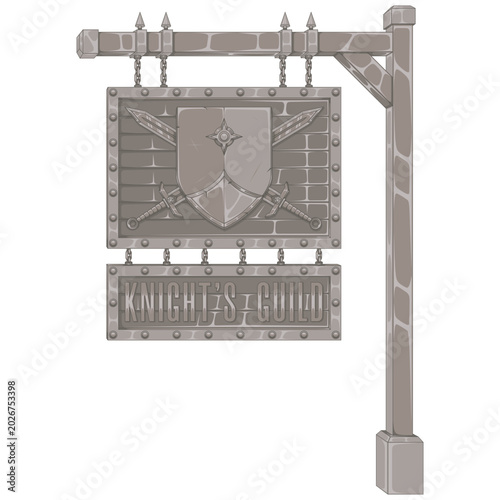 Fotografie Warrior guild sign in pure silver