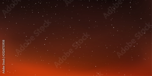 Fotografie The Milky Way rises over quiet autumn forests at night