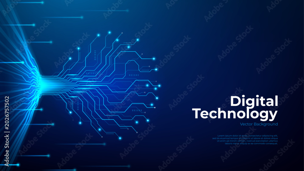Foto Abstract technology blue background