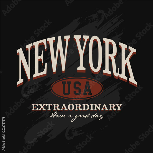 Vintage typography college varsity slogan print for graphic tee t shirt or sweatshirt - Vector