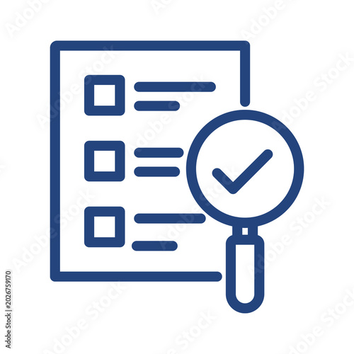 Checklist verification icon isolated on transparent background