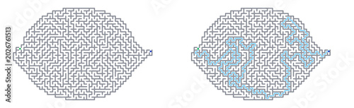 Photos A lemon-shaped square maze with no background is easy to incorporate into your d