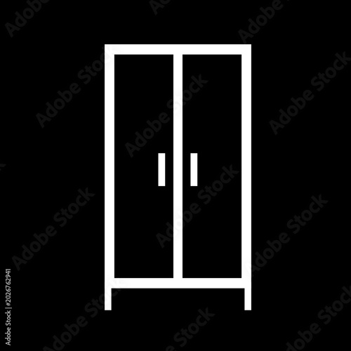 Fotografi Wall-mounted wardrobe, double-door refrigeration, dish, fireproof linen, bookcas