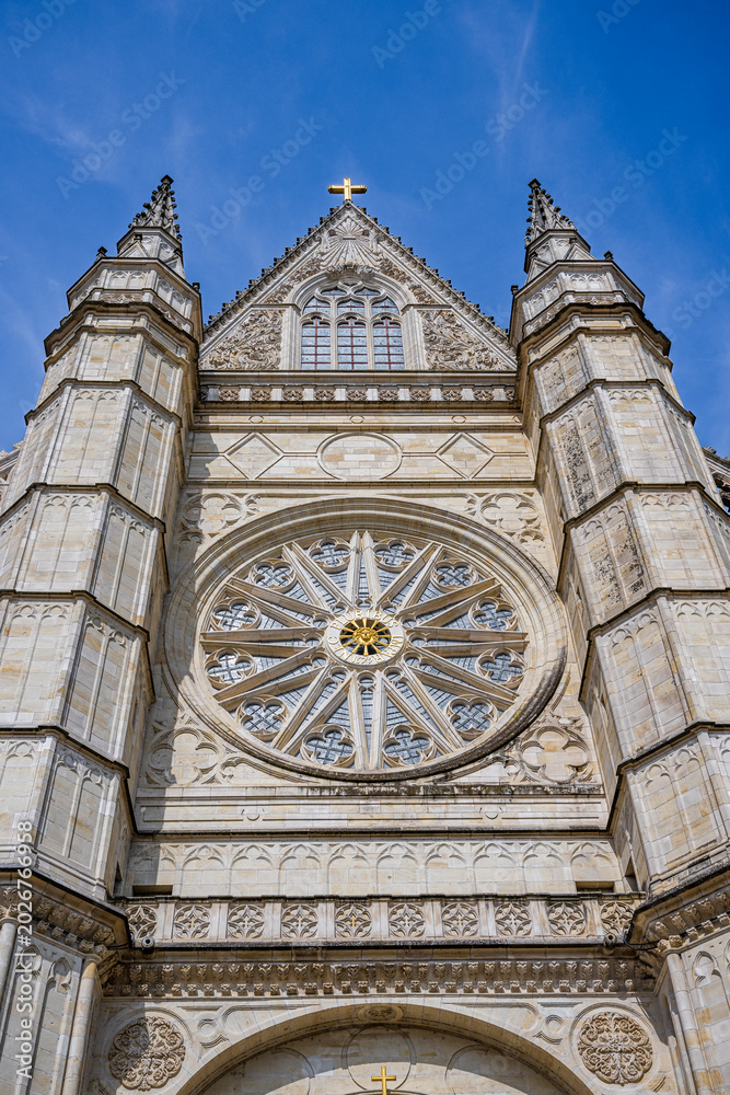 Fototapeta premium Orleans Cathedral is a Catholic cathedral church dedicated to the Holy Cross in the city of Orleans, in the Loiret department.