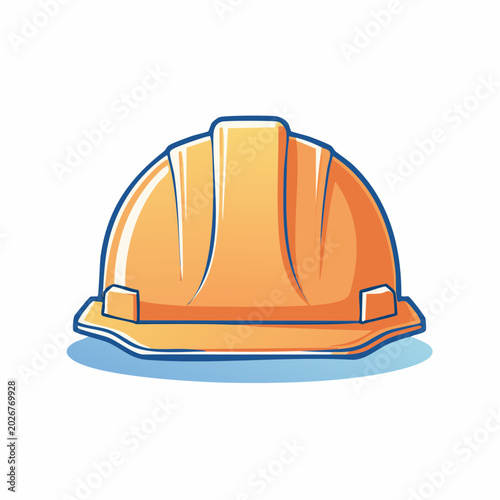 Orange Hard Hat Illustration