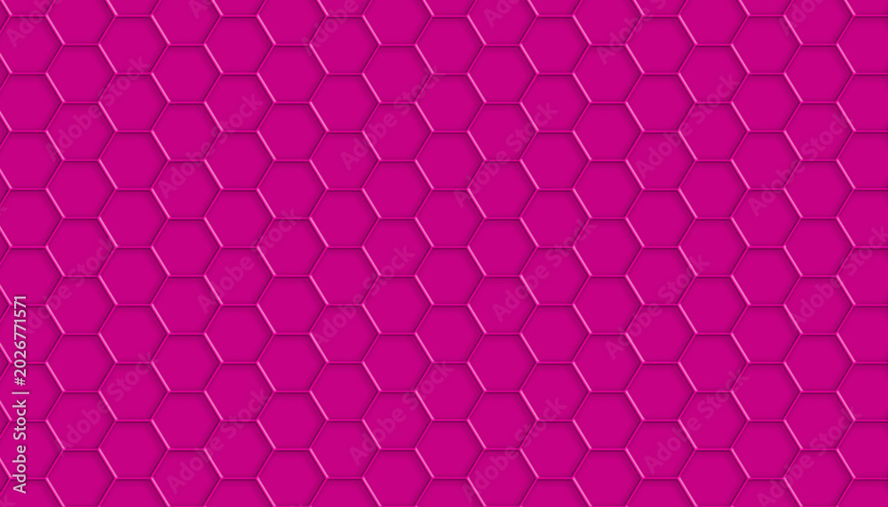 Fototapeta premium Pink grid hexagonal honeycomb embossed surface texture for decoration