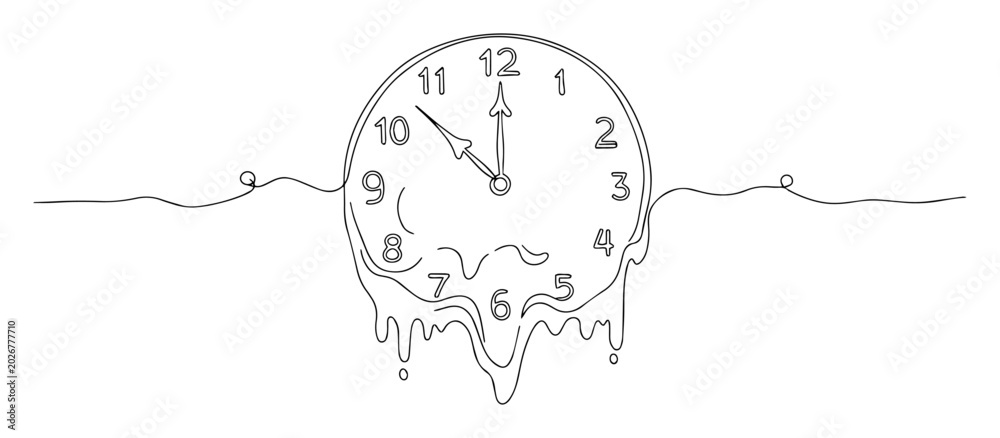 Foto melting clock surreal time concept