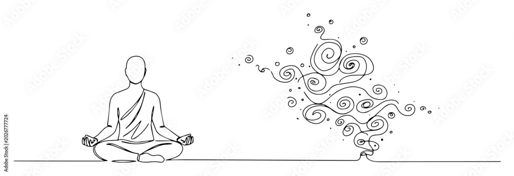 Ταπετσαρία person meditating with energy rising upward