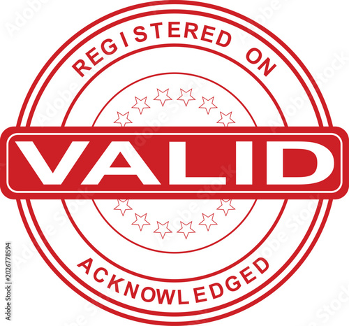 Photos The rubber stamp displays a valid acknowledged registered sign.