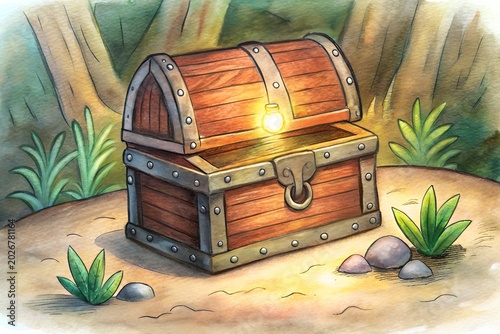 treasure chest with treasure