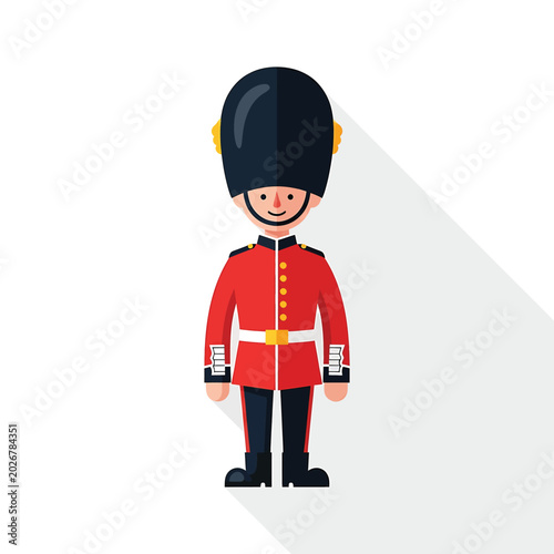 Obraz na płótnie British soldier in red uniform.