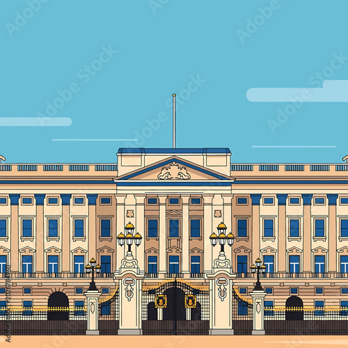 Quadro su tela Buckingham Palace London England Architecture.