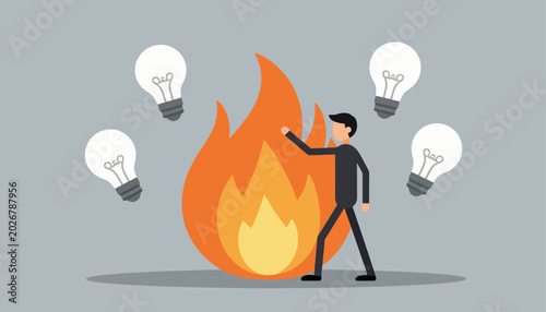 Photos Analytical thinker harnessing a multitude of innovative ideas to confront and re