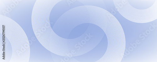 Tableau sur toile Abstract circle lines on light blue background