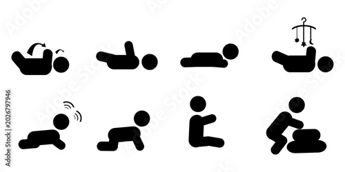 Bild auf Leinwand Baby various icon sets vector illustration