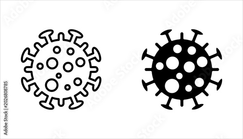 Virus and bacteria icon set. Pests, dirt, vector illustration design templates on a white background.