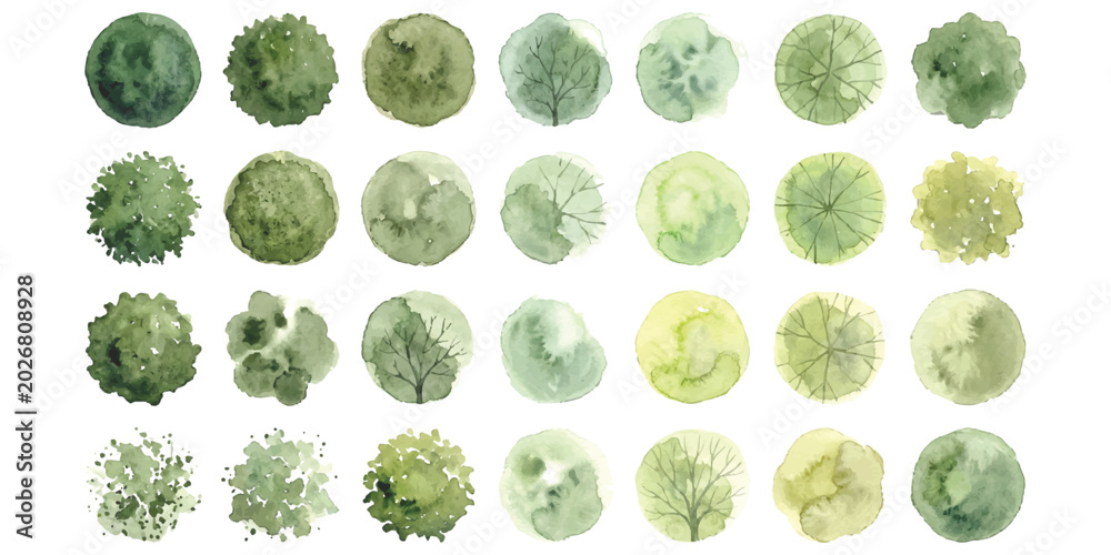 © md - Set of top view tree symbols for landscape architecture design and site plan rendering © md - Set of top view tree symbols for landscape architecture design and site plan rendering
