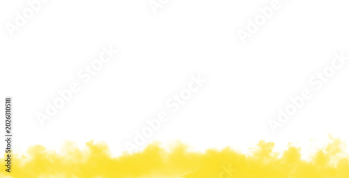 Tableau sur toile Soft yellow smoke drifts gracefully across the bottom edge of this bright photograph creating a gentle and ethereal textured effect that adds artistic flair to any creative visual design project