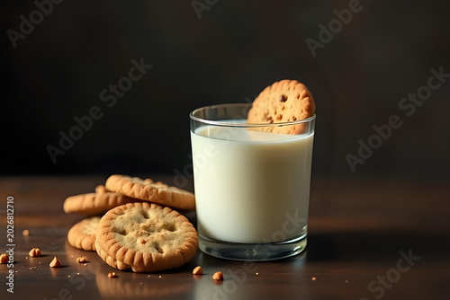 Colazionencon latte e biscotti 