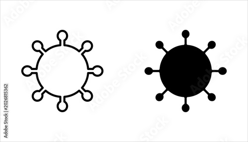 Virus and bacteria icon set. Pests, dirt, vector illustration design templates on a white background.