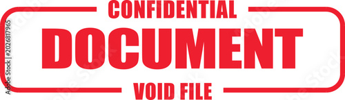 Slika na platnu Confidential document with rubber stamp on void file papers