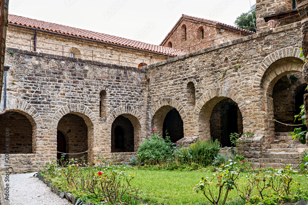Obraz premium Abbey of Saint Martin du Canigou. Pyrenees-Orientales department in France, founded by monks of the Benedictine order