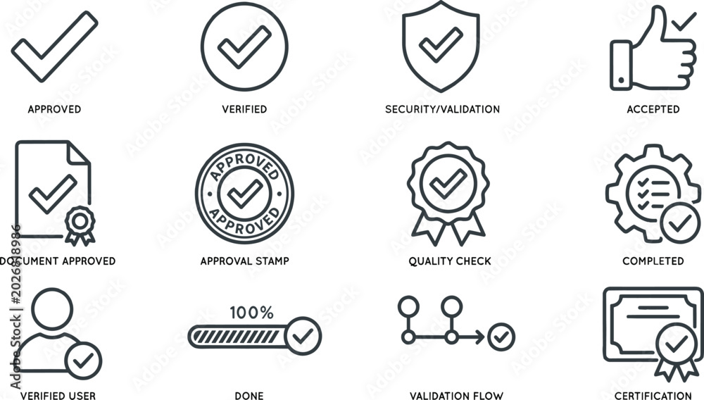 Fototapeta premium Dentistry and oral healthcare line icon set with dental implant and tooth vector