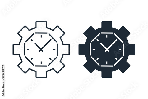 Quadro su tela A combination of a gear mechanism and a clock