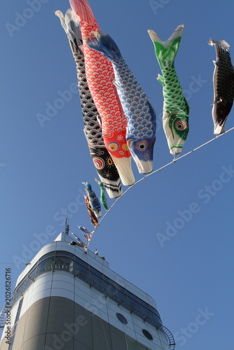 青空を泳ぐ鯉のぼり