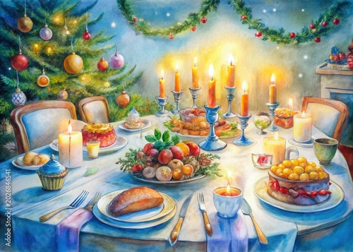 Festive Holiday Dinner Celebration