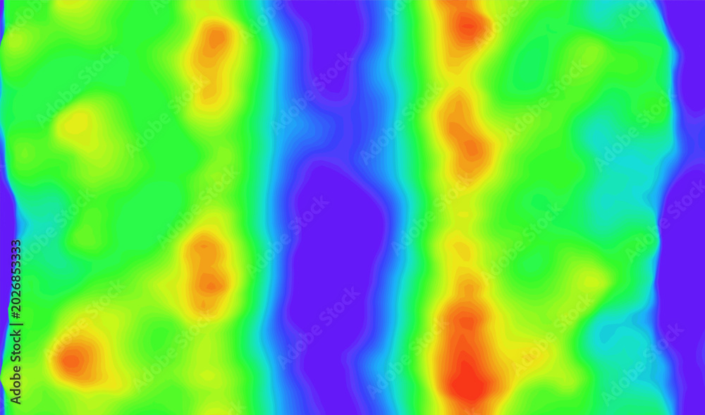 Fototapeta premium Abstract blue and green chart with analytic background cold for colorful data digital. Field gradient graph with graphic green heat for heatmap hot infrared. Landscape map abstract scale analytic.
