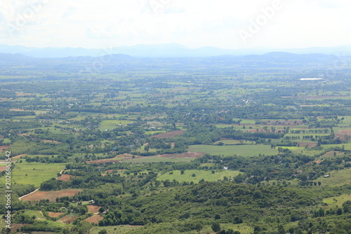 aerial view of countryside