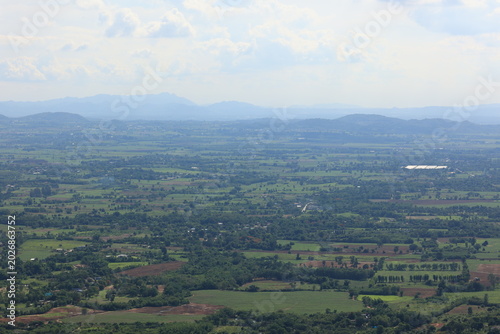 aerial view of the mountains