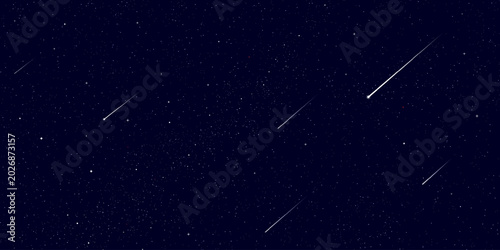 Cuadro en lienzo Deep cosmic scene with twinkling celestial bodies against dark backdrop vector illustration background