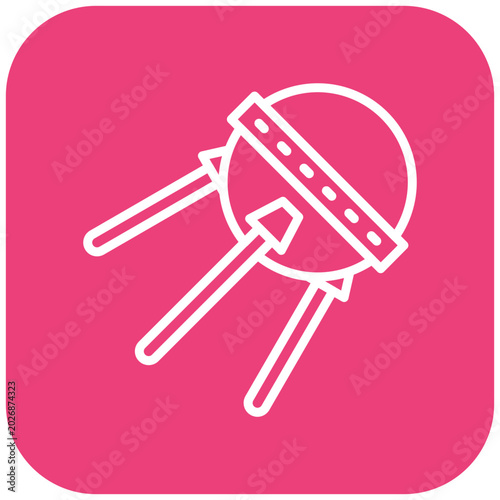 Tableau sur toile Sputnik Icon