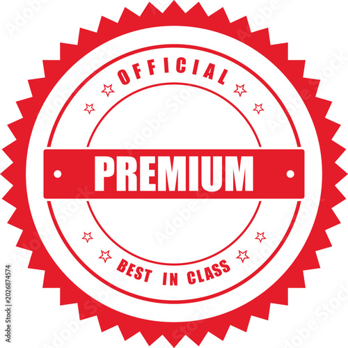 Obraz na plátně Premium rubber stamp seal with official best class label design