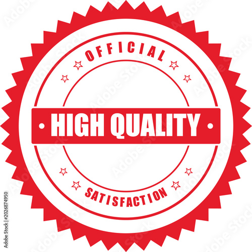 Rubber stamp of high quality official seal for satisfaction and approval