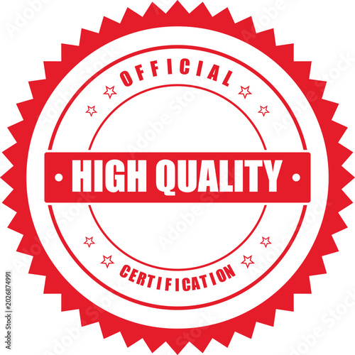Rubber stamp seal shows official high quality certification