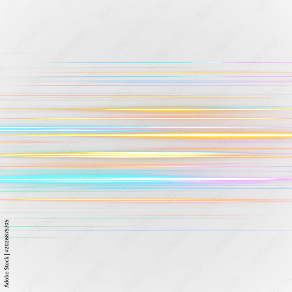 Fototapeta premium Bright colored lines move across isolated on transparent background, creating a pattern with multiple shades and directions during the day, light overlay, PNG