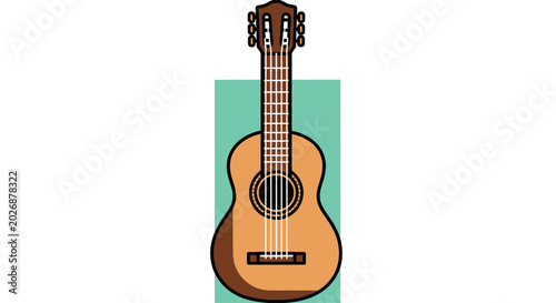 Foto Illustration of a classical acoustic guitar.