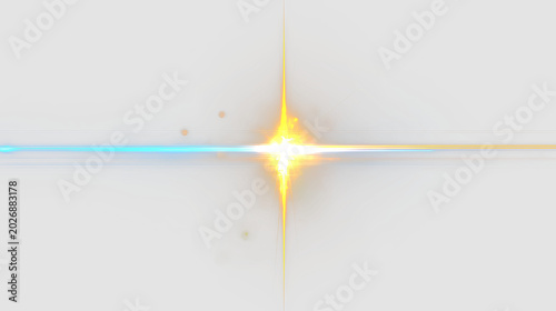 Foto Bright light burst isolated on transparent background, with colored rays shining