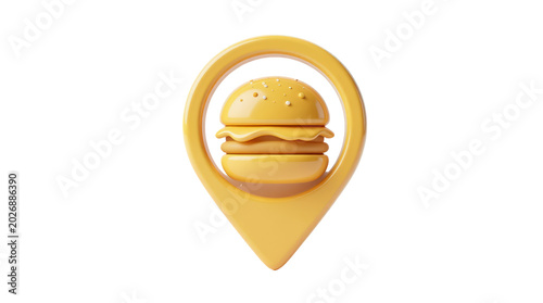 Fast food locator icon digital graphic online environment gigapixel high fidelity visuals