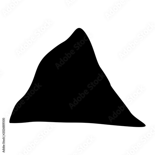 Mountain black vector silhouette