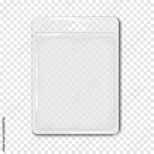 Quadro su tela Clear plastic square blister box with hanging hole slot