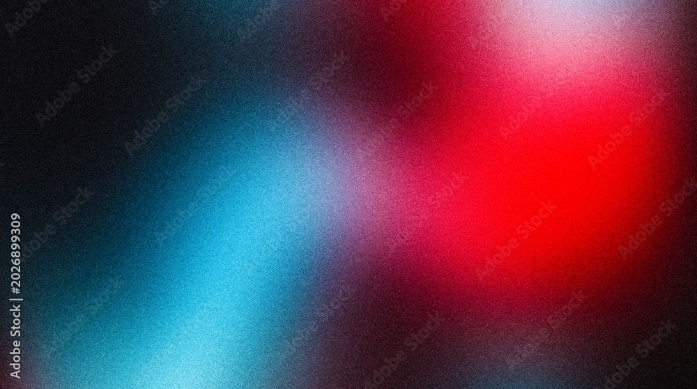 Naklejka premium Abstract background with a vibrant gradient of blue and red colors, featuring a grainy texture and soft light effect