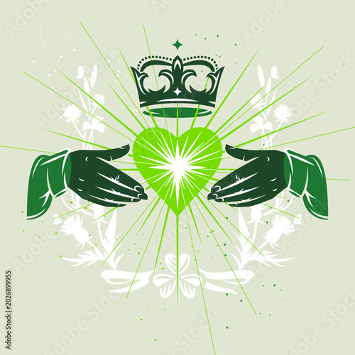 Claddagh, antique irish symbol of love, friendship and loyalty