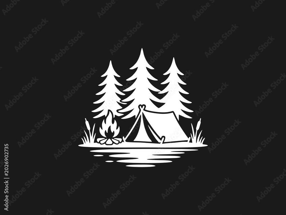 Obraz premium Camping By The Lake